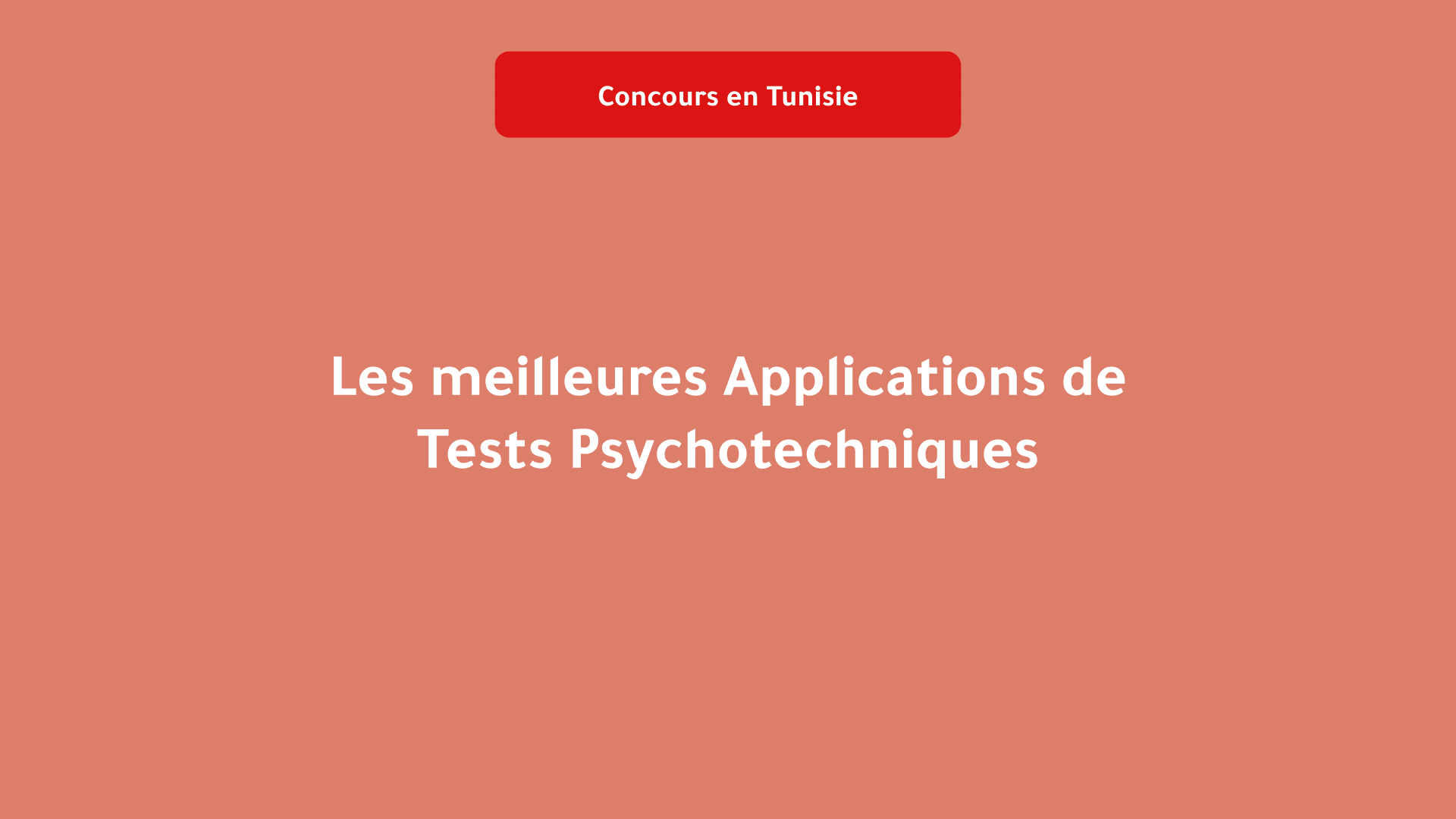 Applications de Tests Psychotechniques