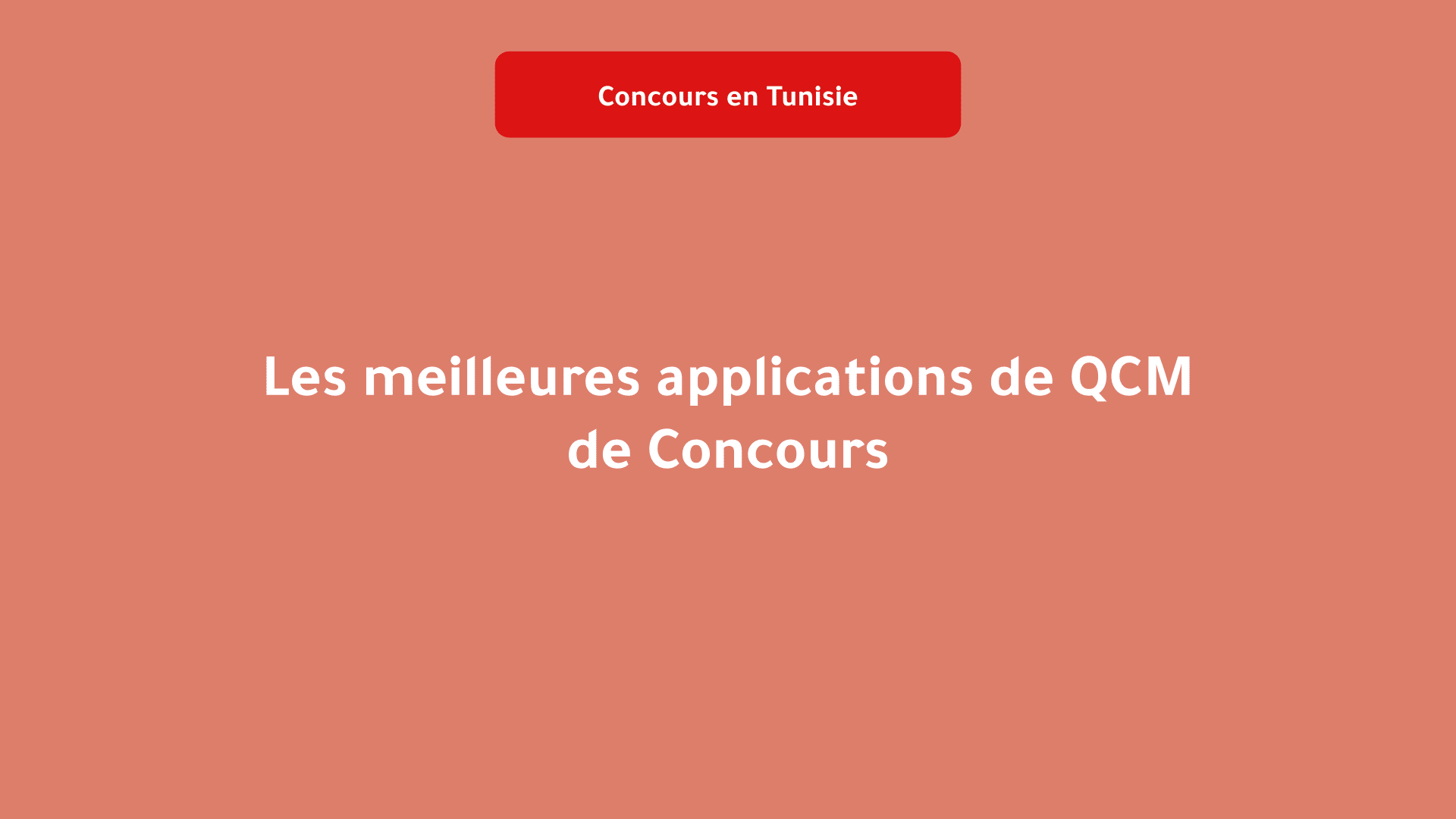 applications de QCM de Concours