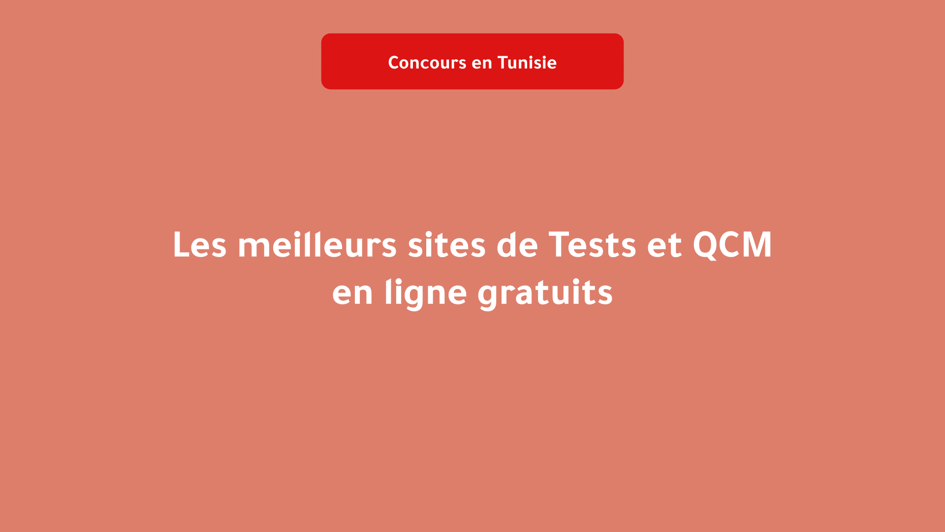sites de Tests et QCM en ligne gratuits