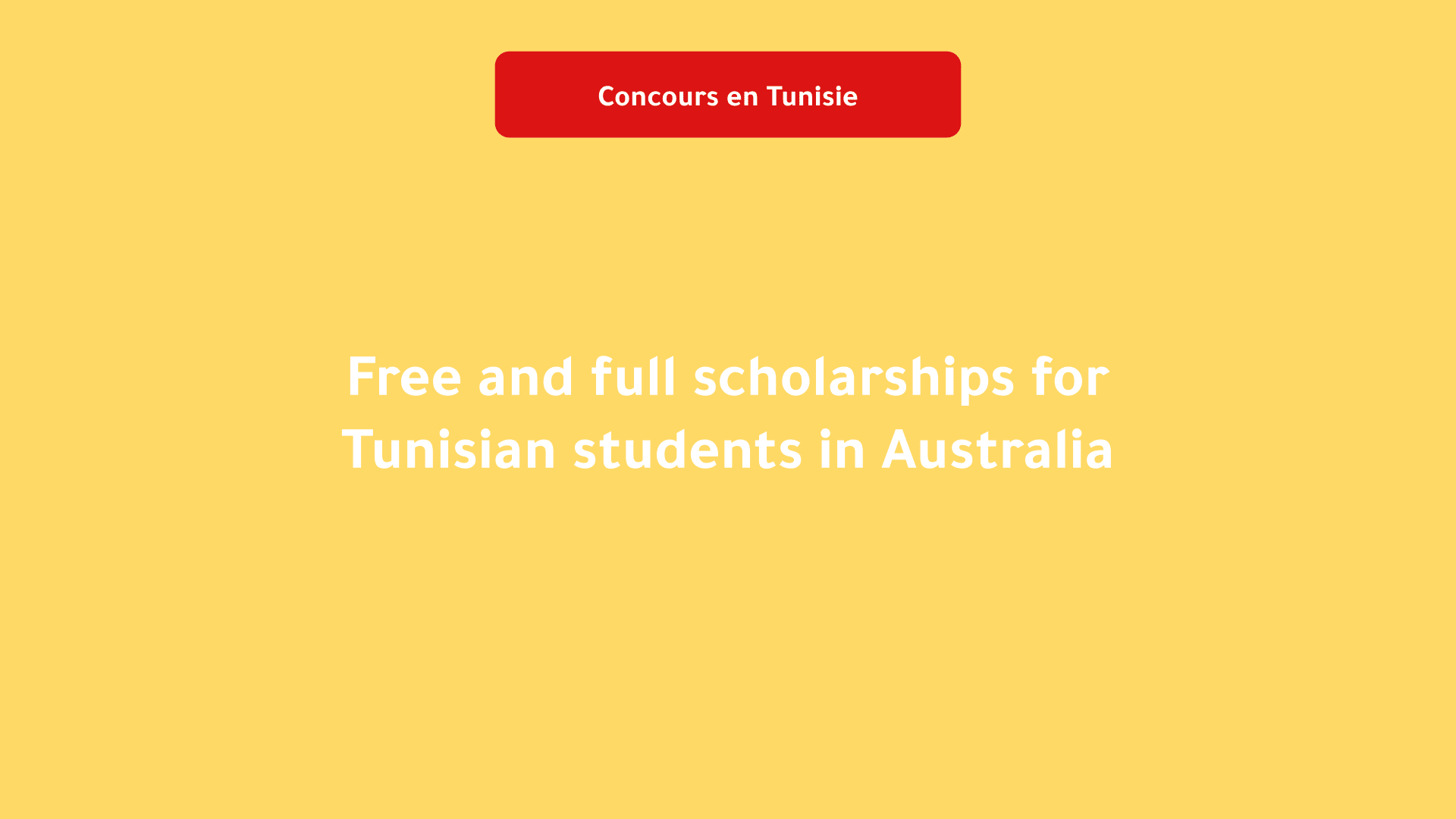 scholarships for Tunisian students in Australia