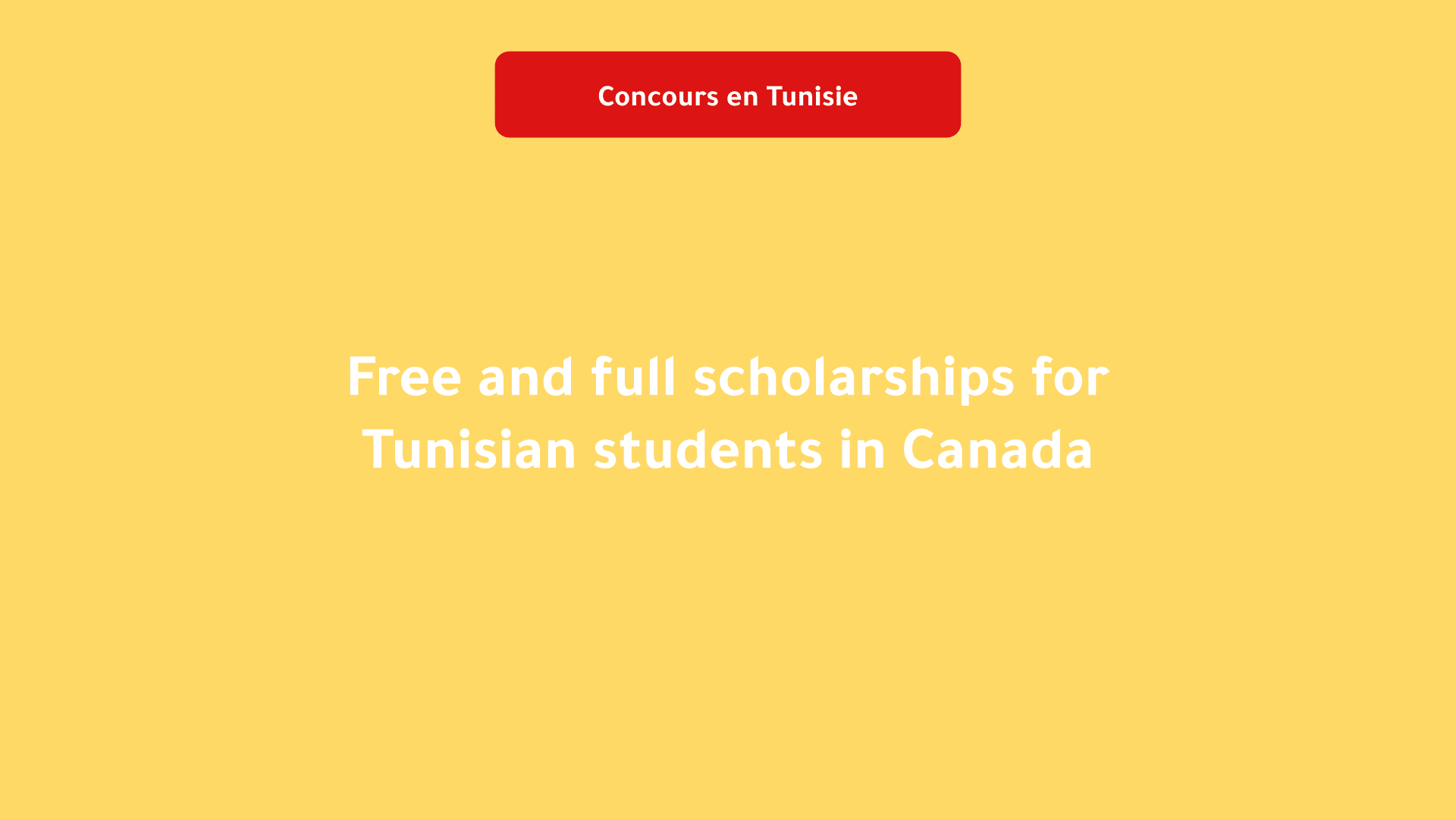 scholarships for Tunisian students in Canada