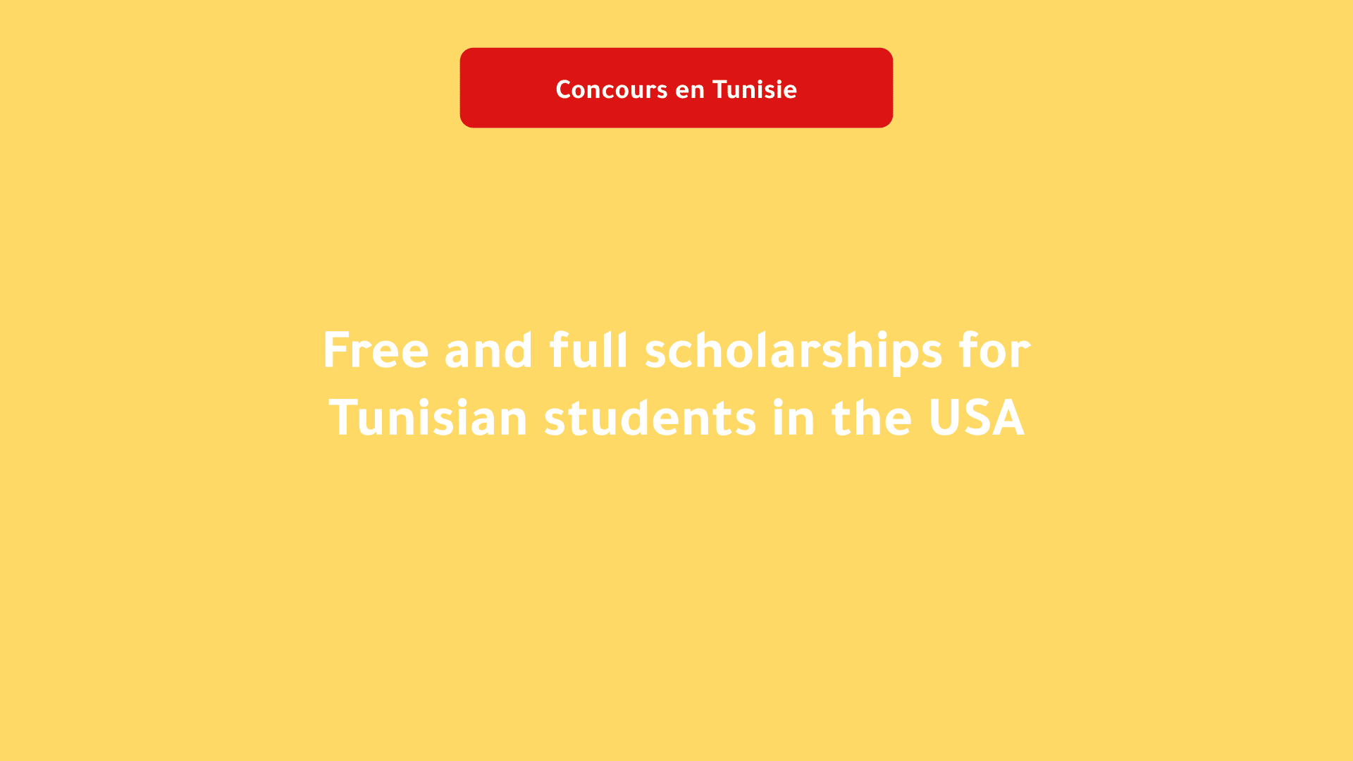 scholarships for Tunisian students in the USA