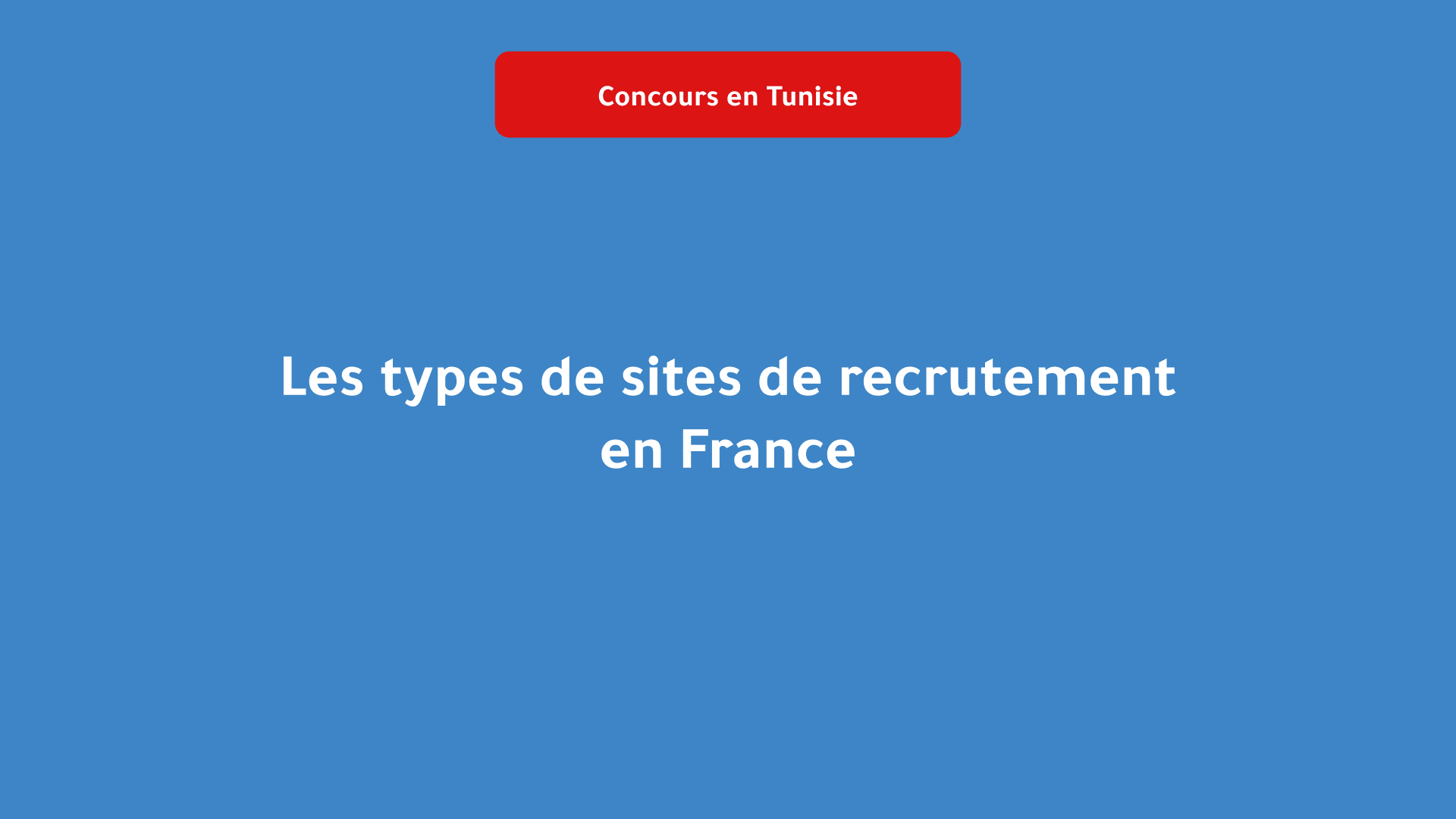 types de sites de recrutement en France