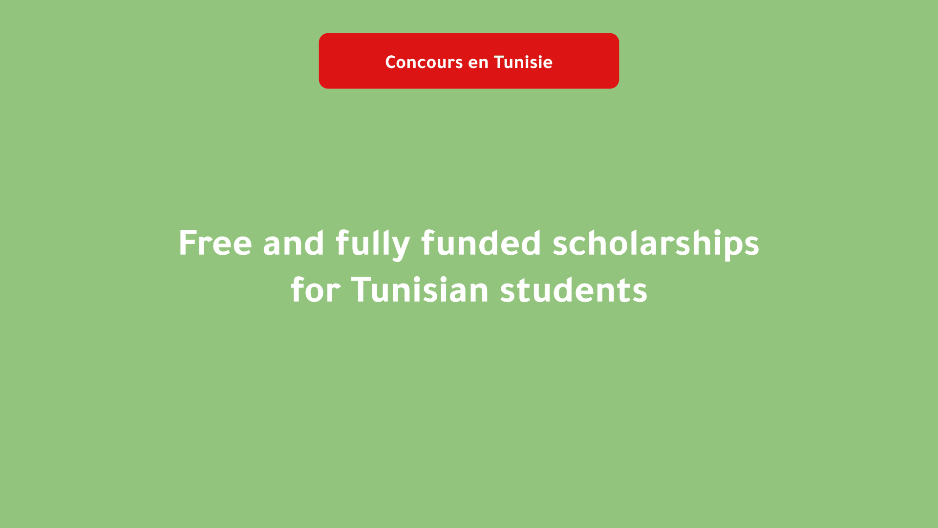 scholarships for Tunisian students