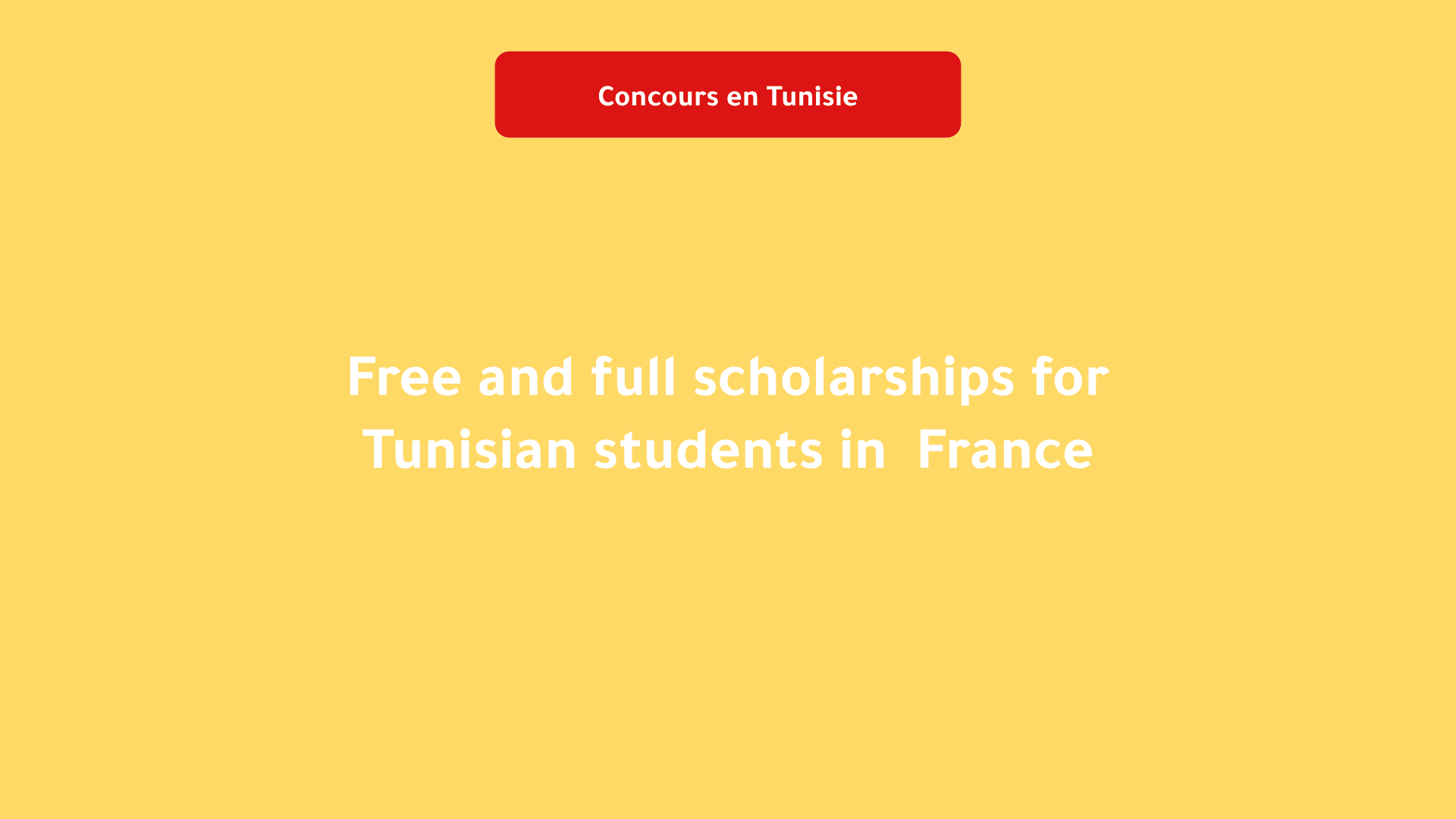 scholarships for Tunisian students in France