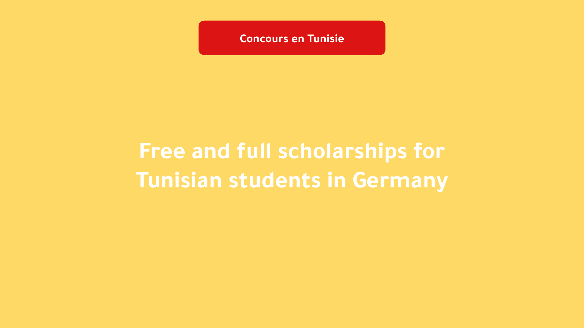 scholarships for Tunisian students in Germany