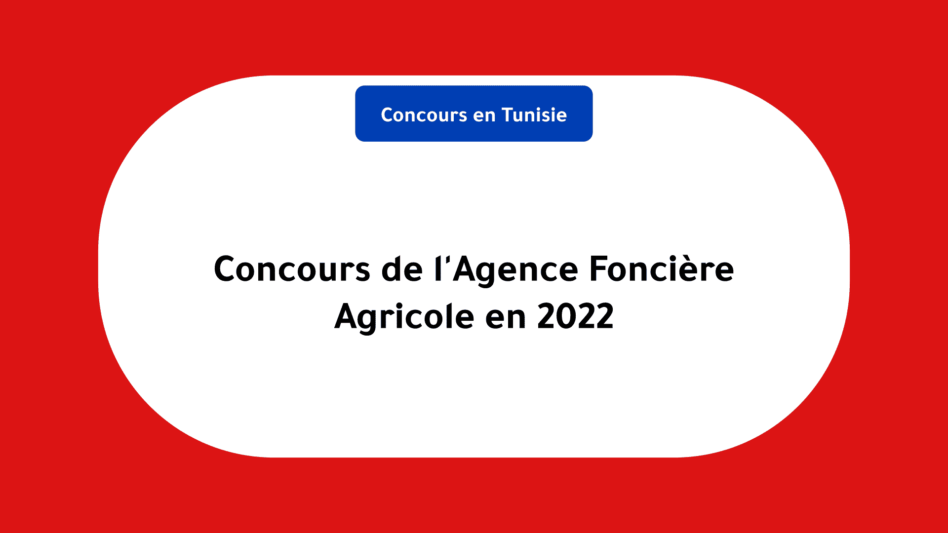 Concours Agence Foncière Agricole