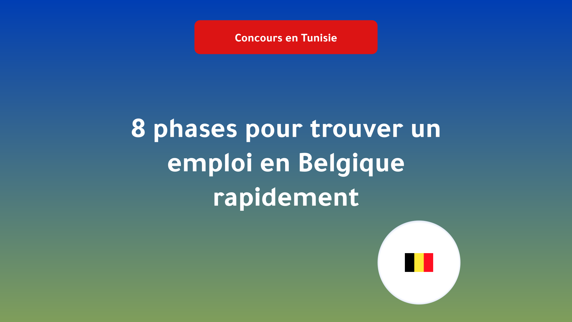 trouver un emploi en Belgique
